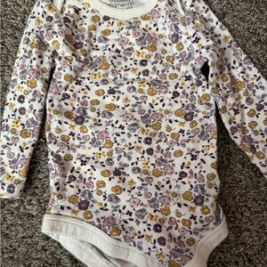 Gerber Floral Long Sleeve Baby Bodysuit